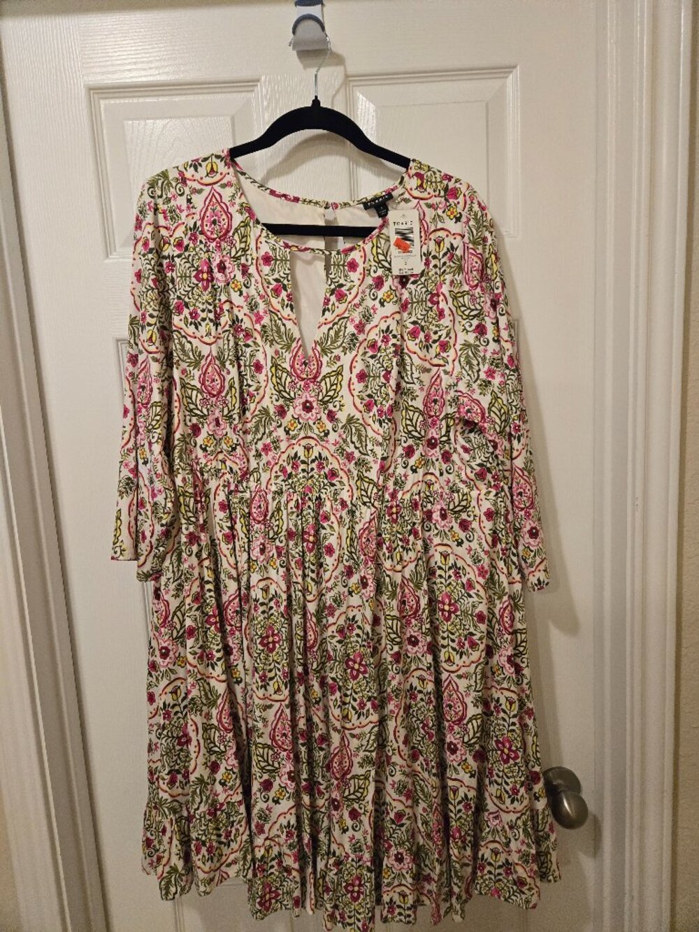 Torrid 2x mini dress pink and green